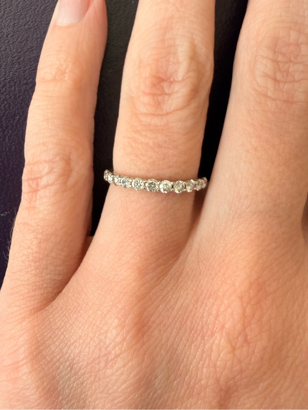 14K White Gold 1/2 CTW Natural Diamond Wedding Band – 11 Diamonds + Appraisal
